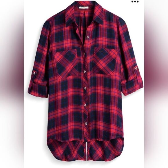 Laju woman's plaid medium button up shirt - Picture 1 of 7